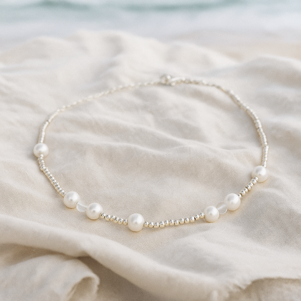 Clear Quartz and Pearl Necklace