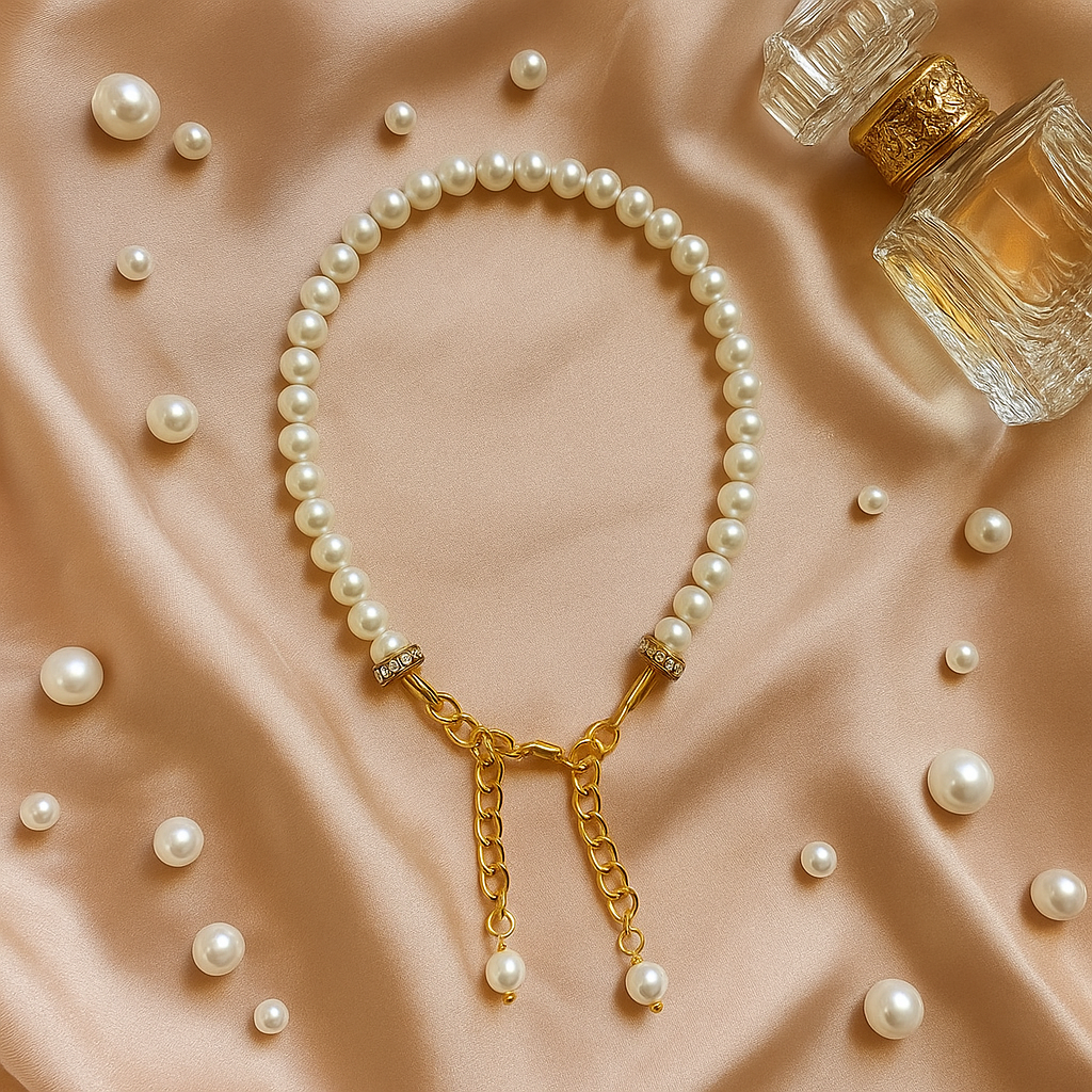 Golden Glow Pearl Anklet