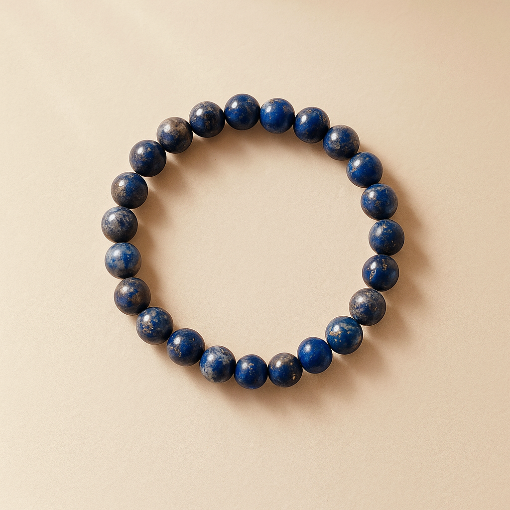 Lapis Lazuli Round Beads Bracelet