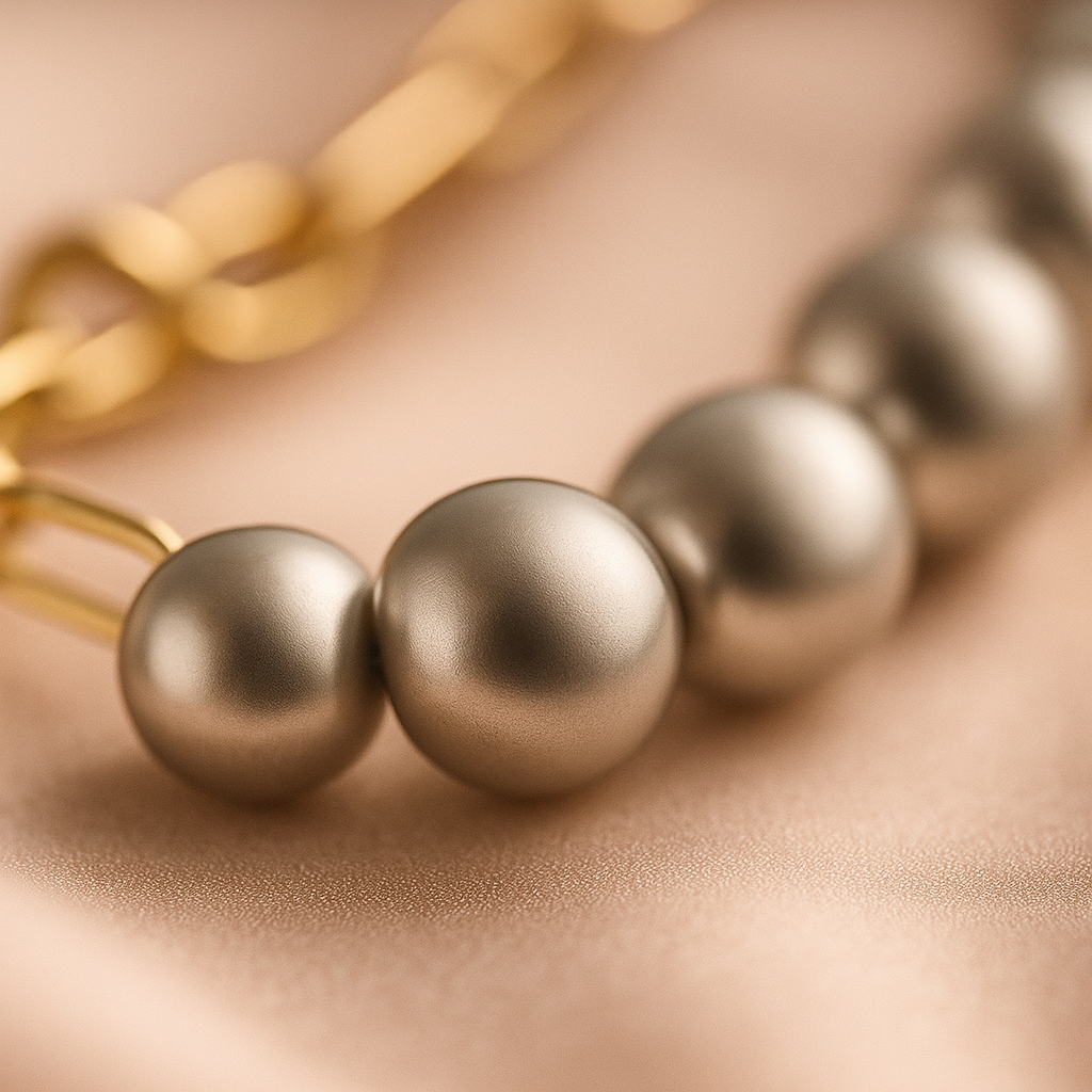 Silver Mist Grey Pearls Bracelet