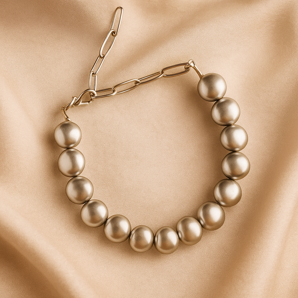 Silver Mist Grey Pearls Bracelet