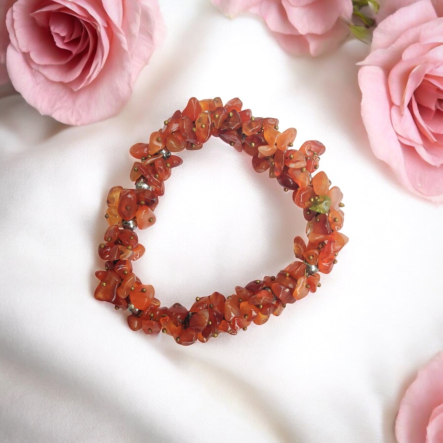 Carnelian Crystal Chips Bracelet