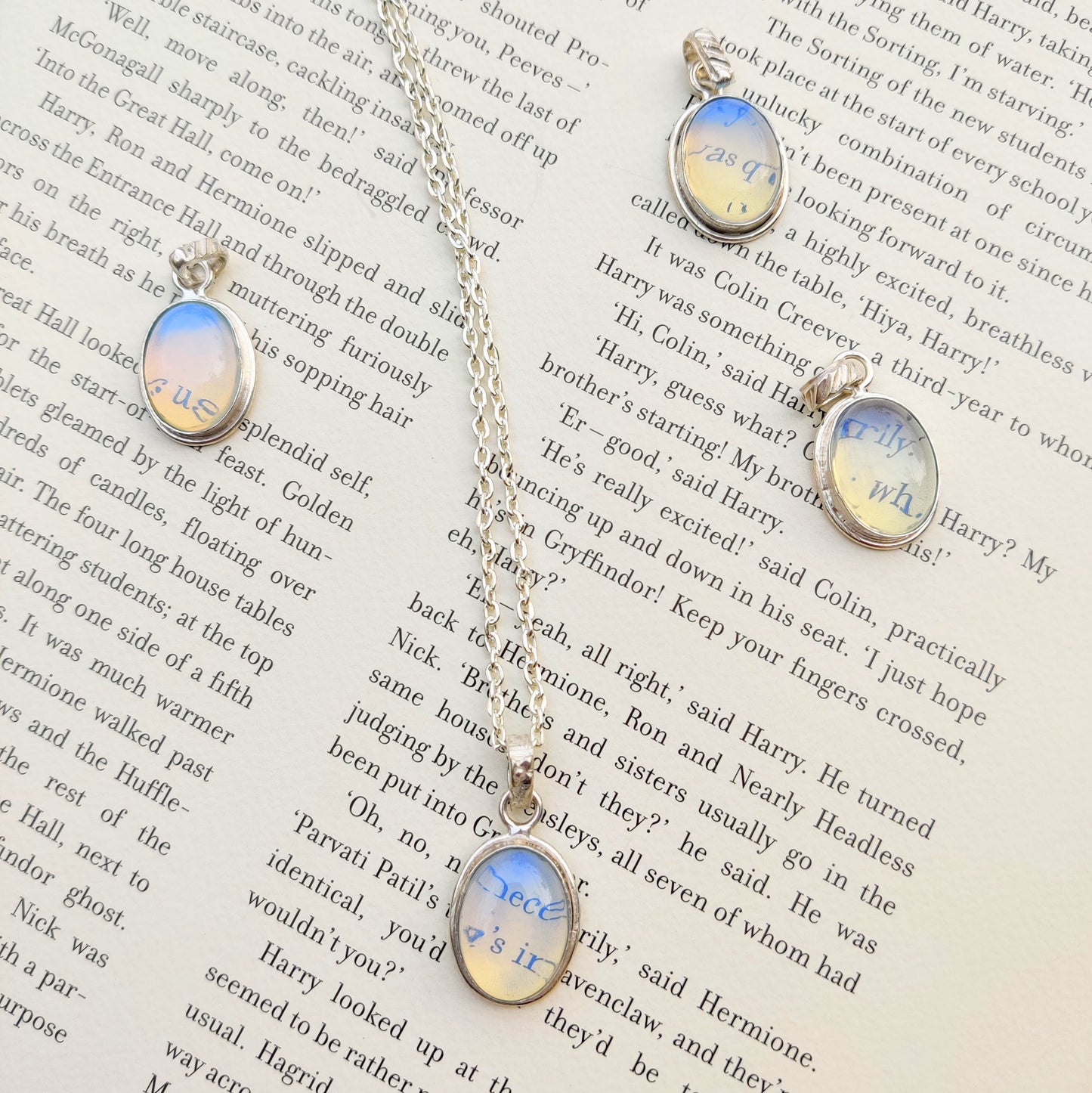 Round Opal Pendant Necklace
