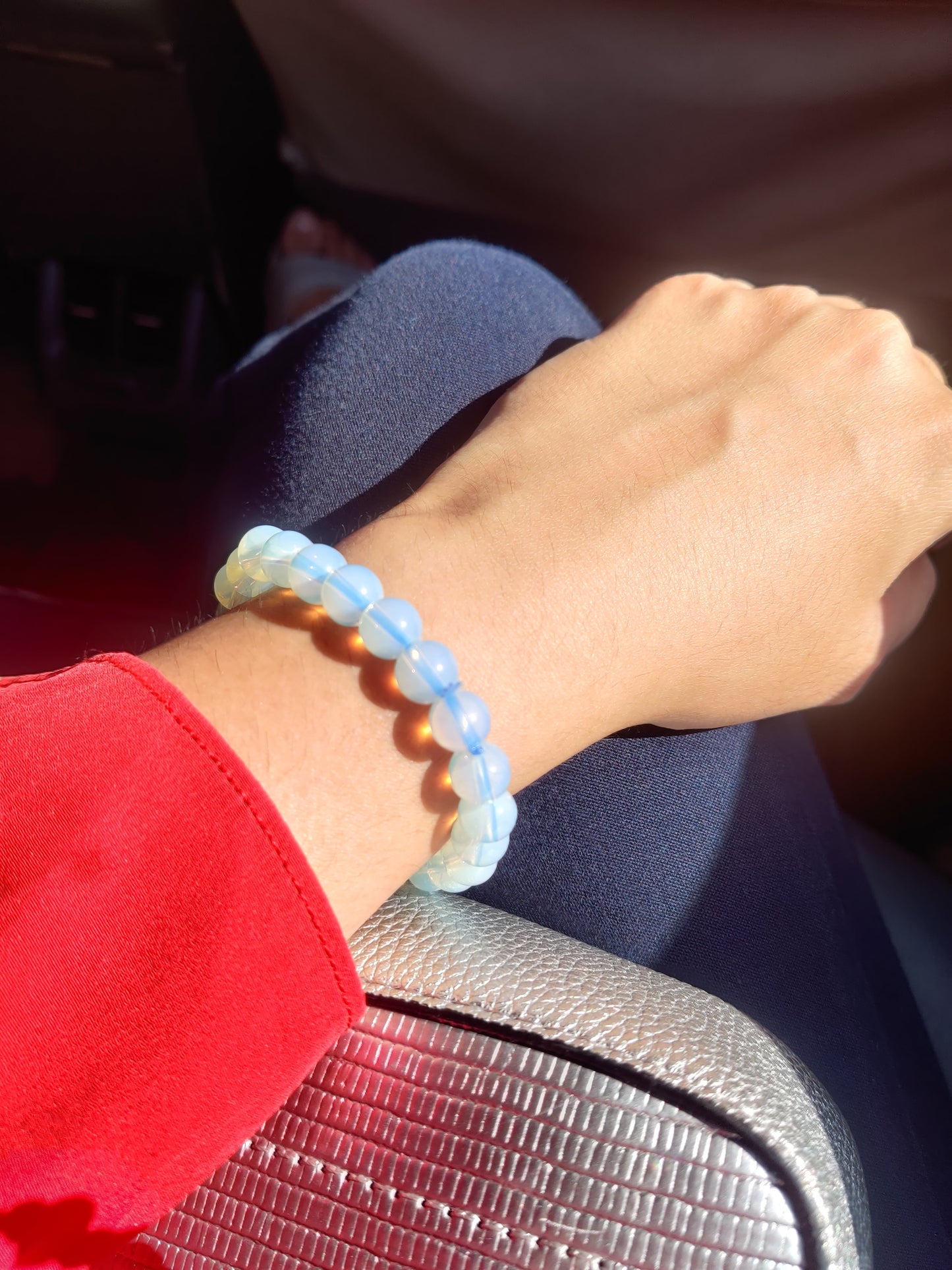Opalite Round Beads Bracelet - 8 mm