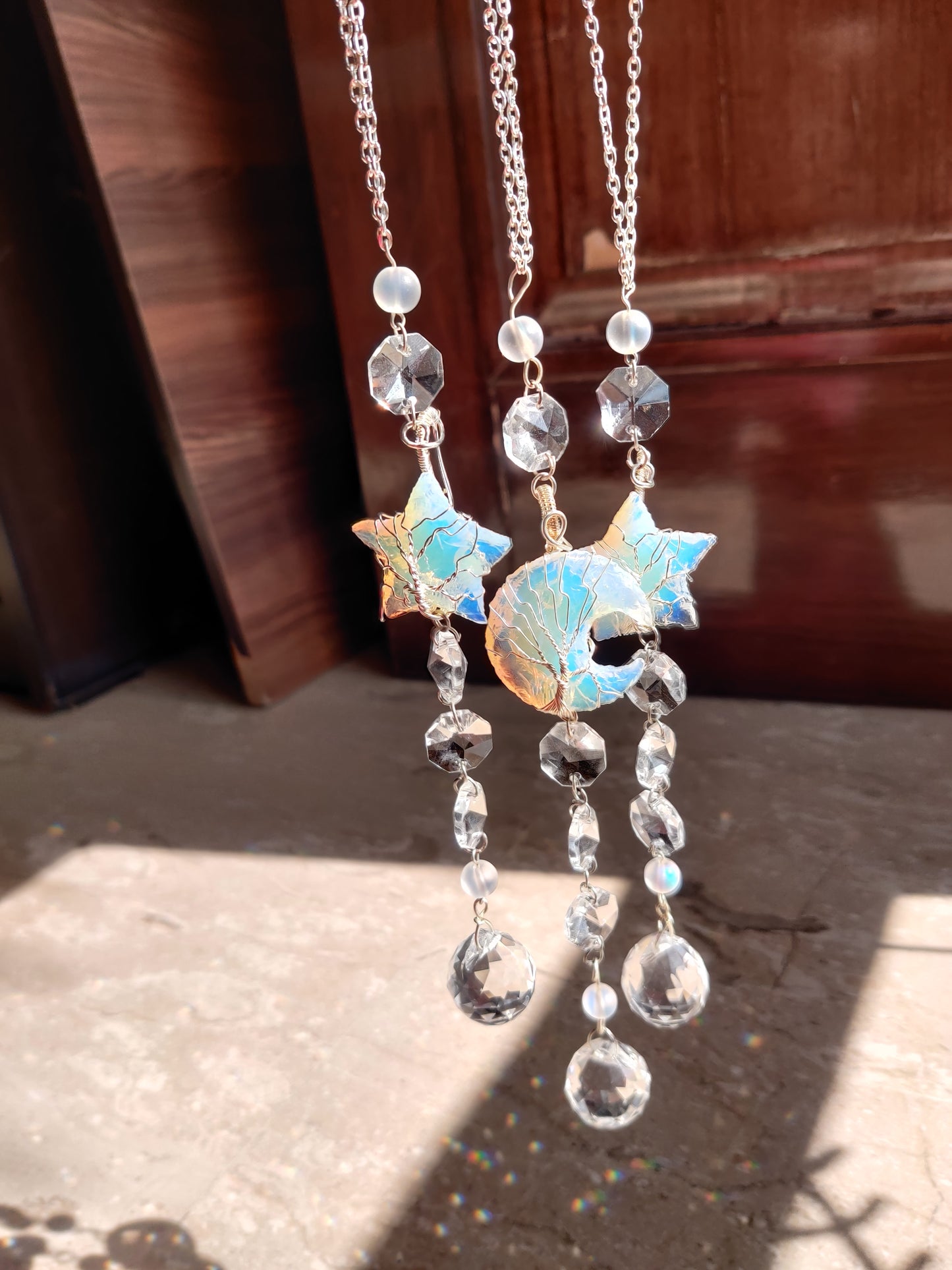Moon/Star Rainbow Suncatchers
