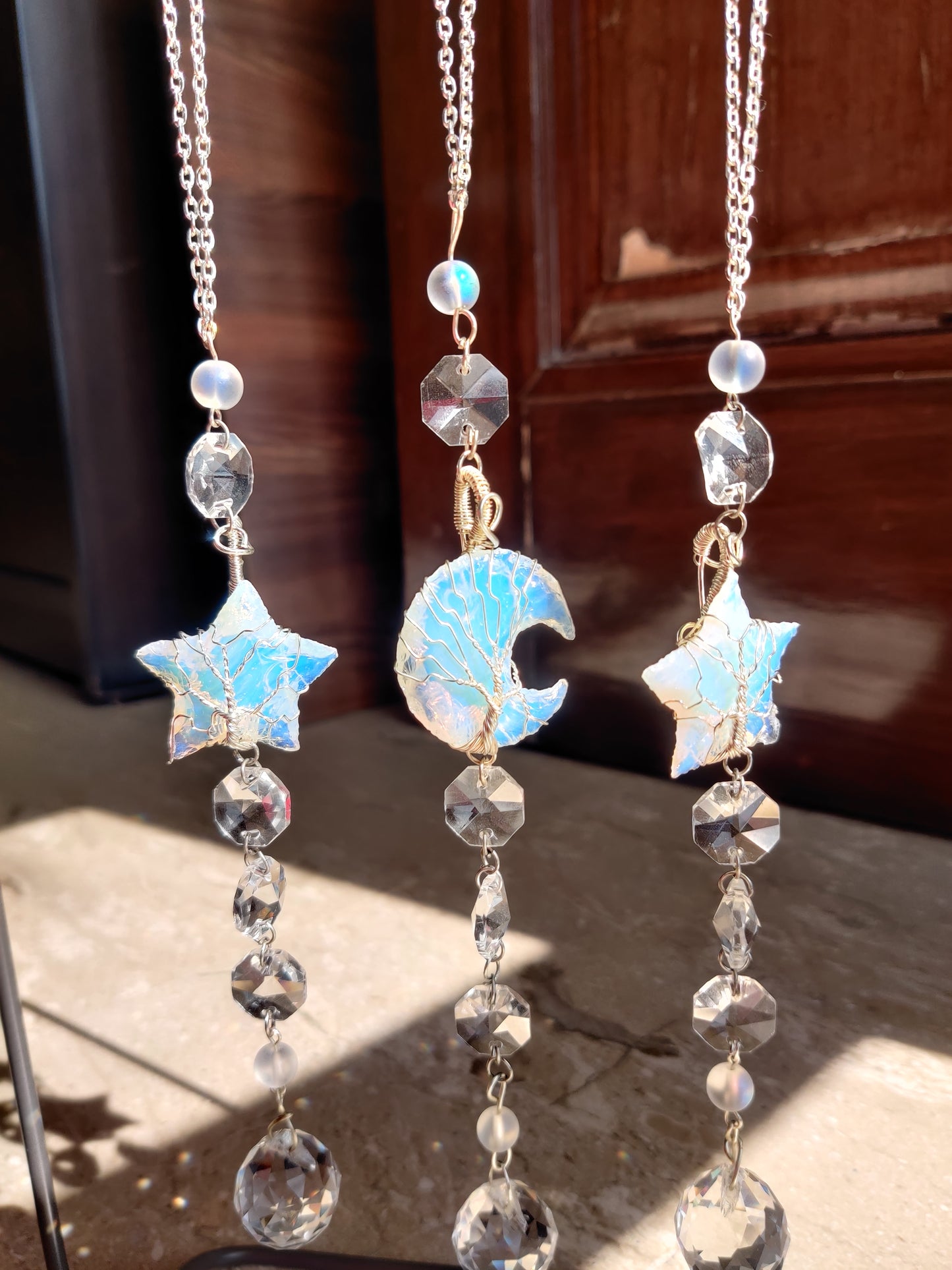 Moon/Star Rainbow Suncatchers