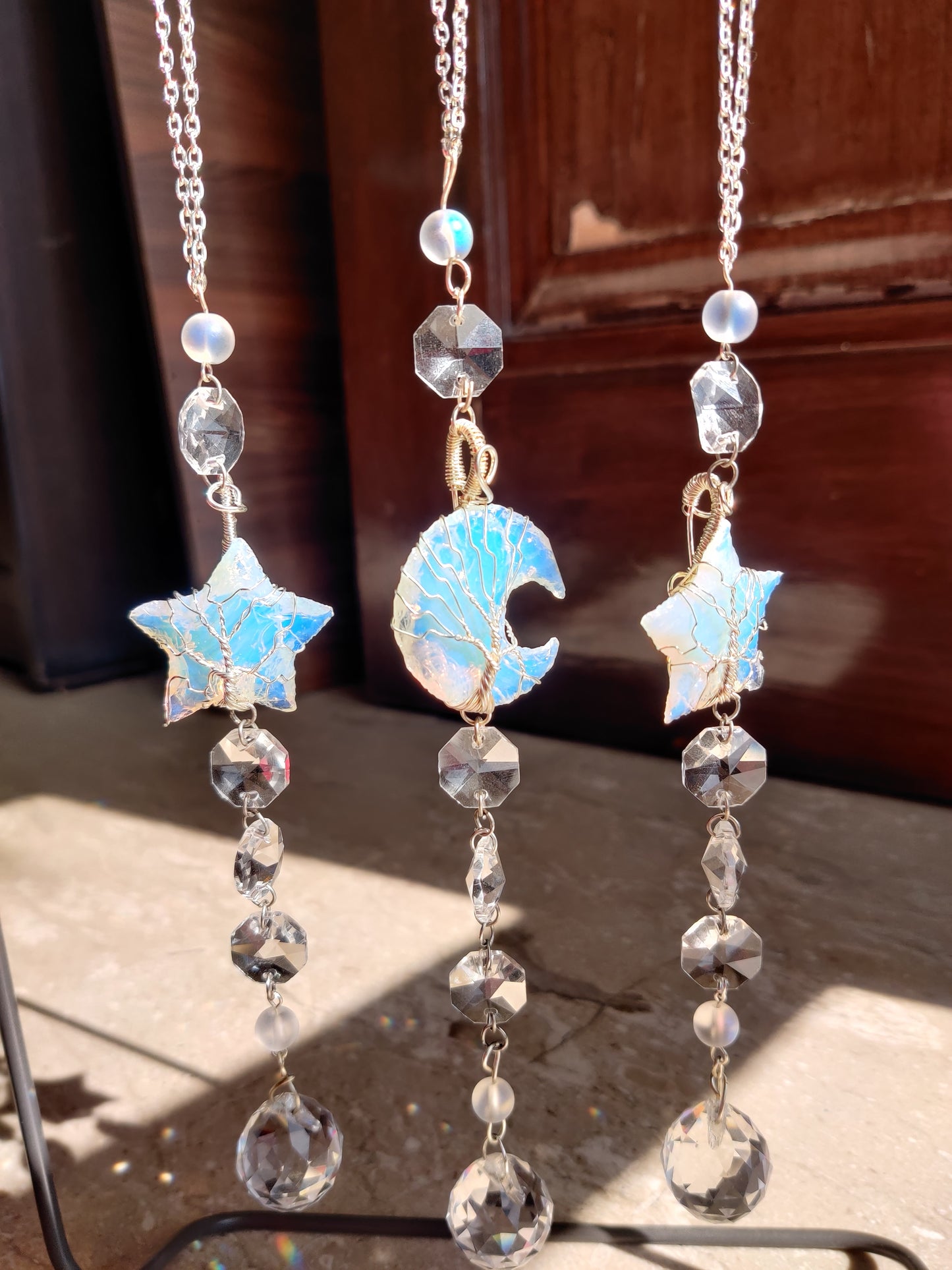 Moon/Star Rainbow Suncatchers