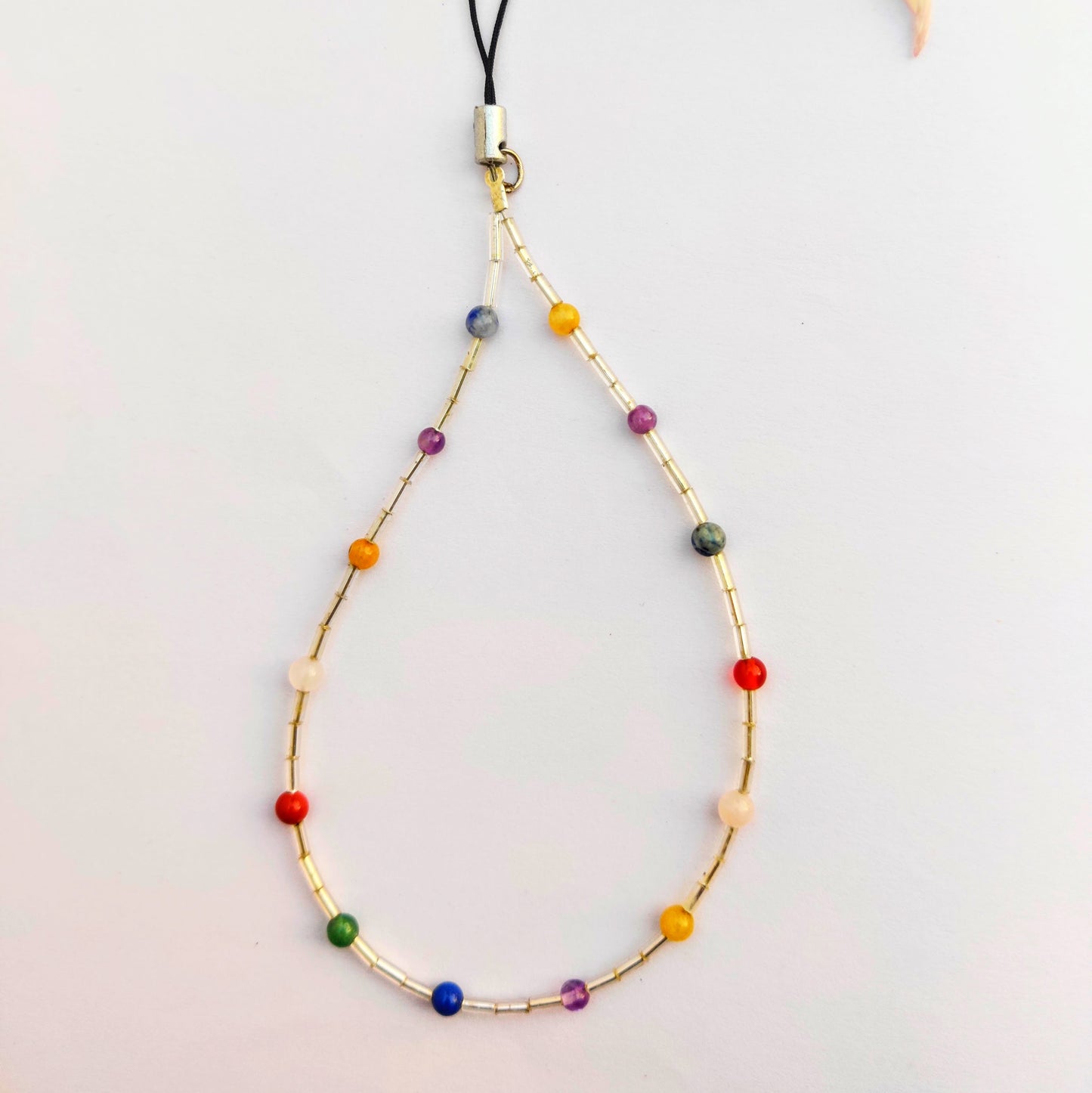 Multi Crystal Beads Phone Charm