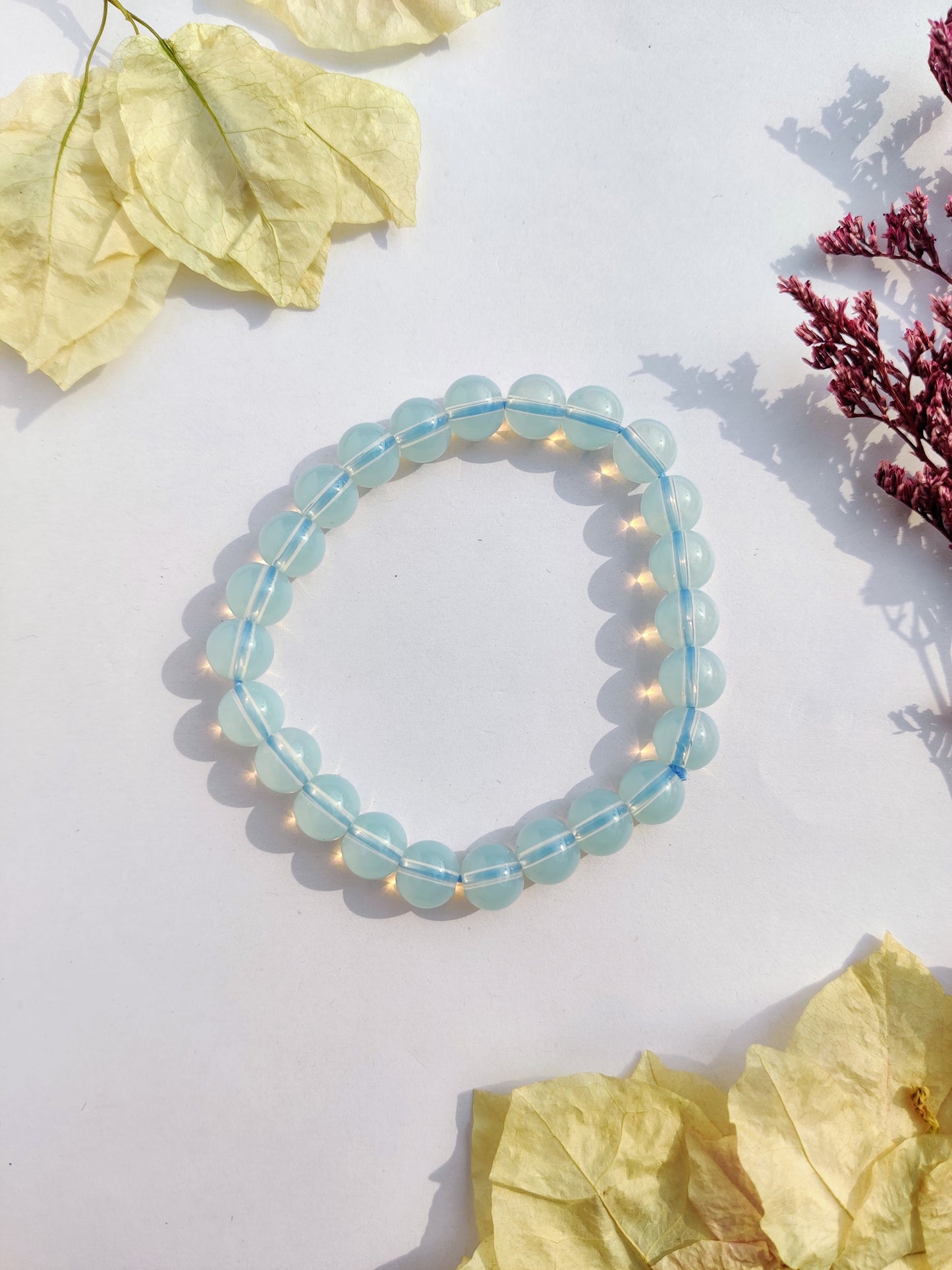 Opalite Round Beads Bracelet - 8 mm
