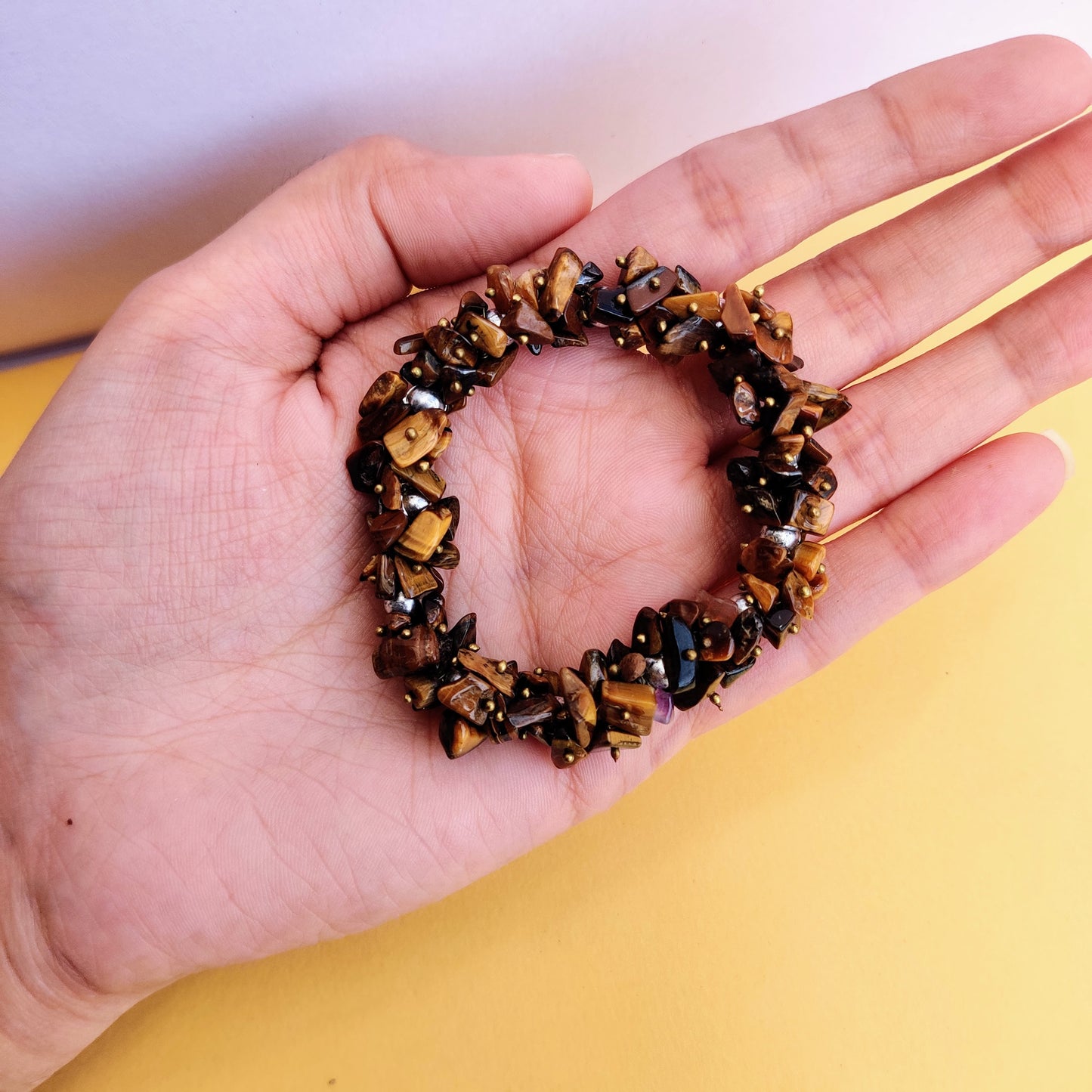 Tiger Eye Chips Bracelet