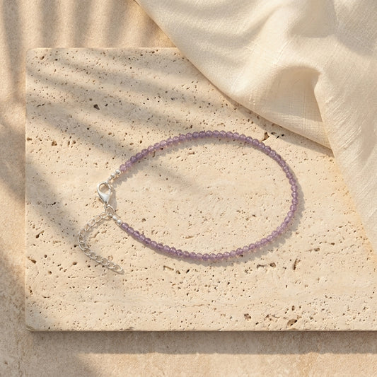 Amara Amethyst Anklet