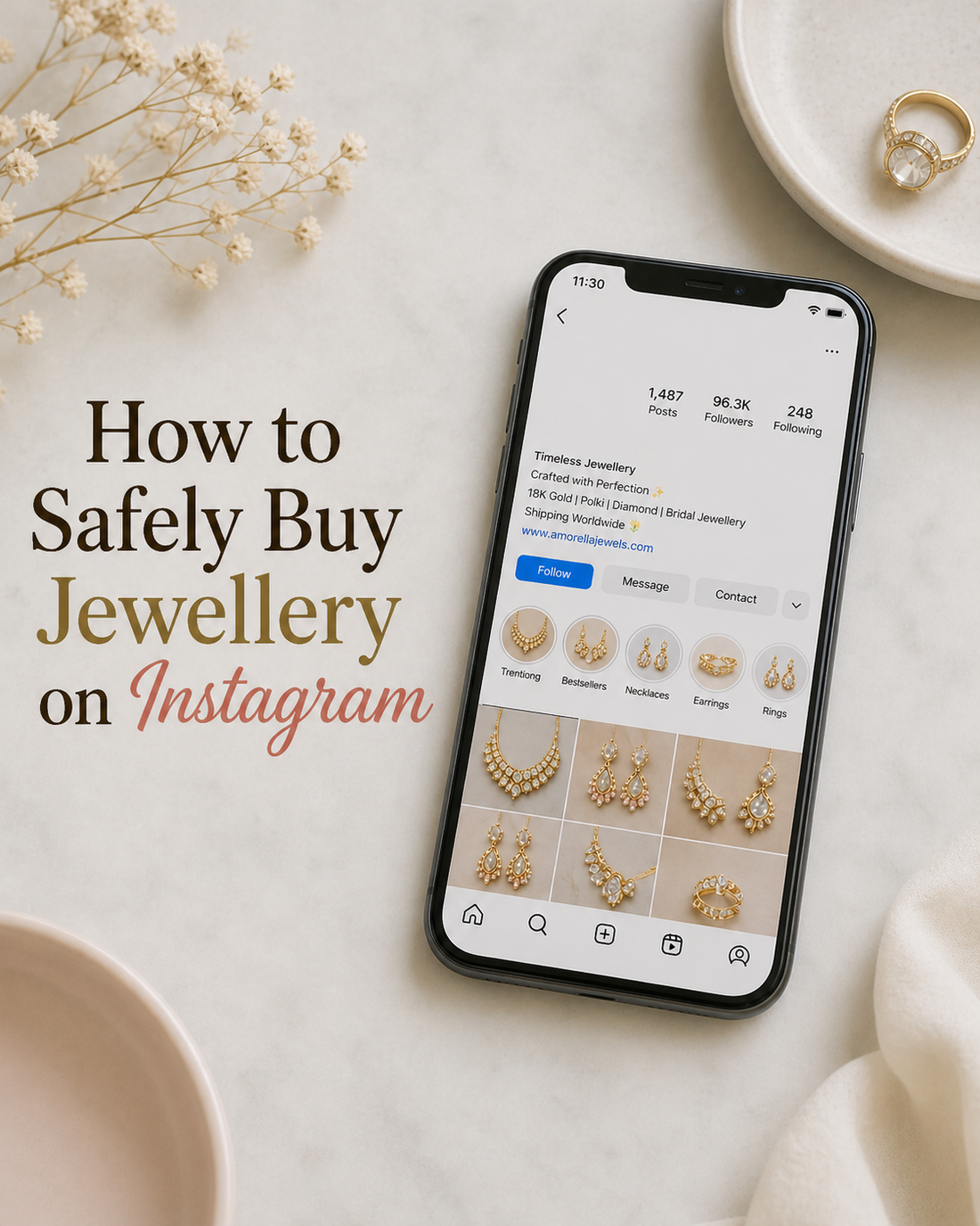 How to Safely Buy Jewellery on Instagram