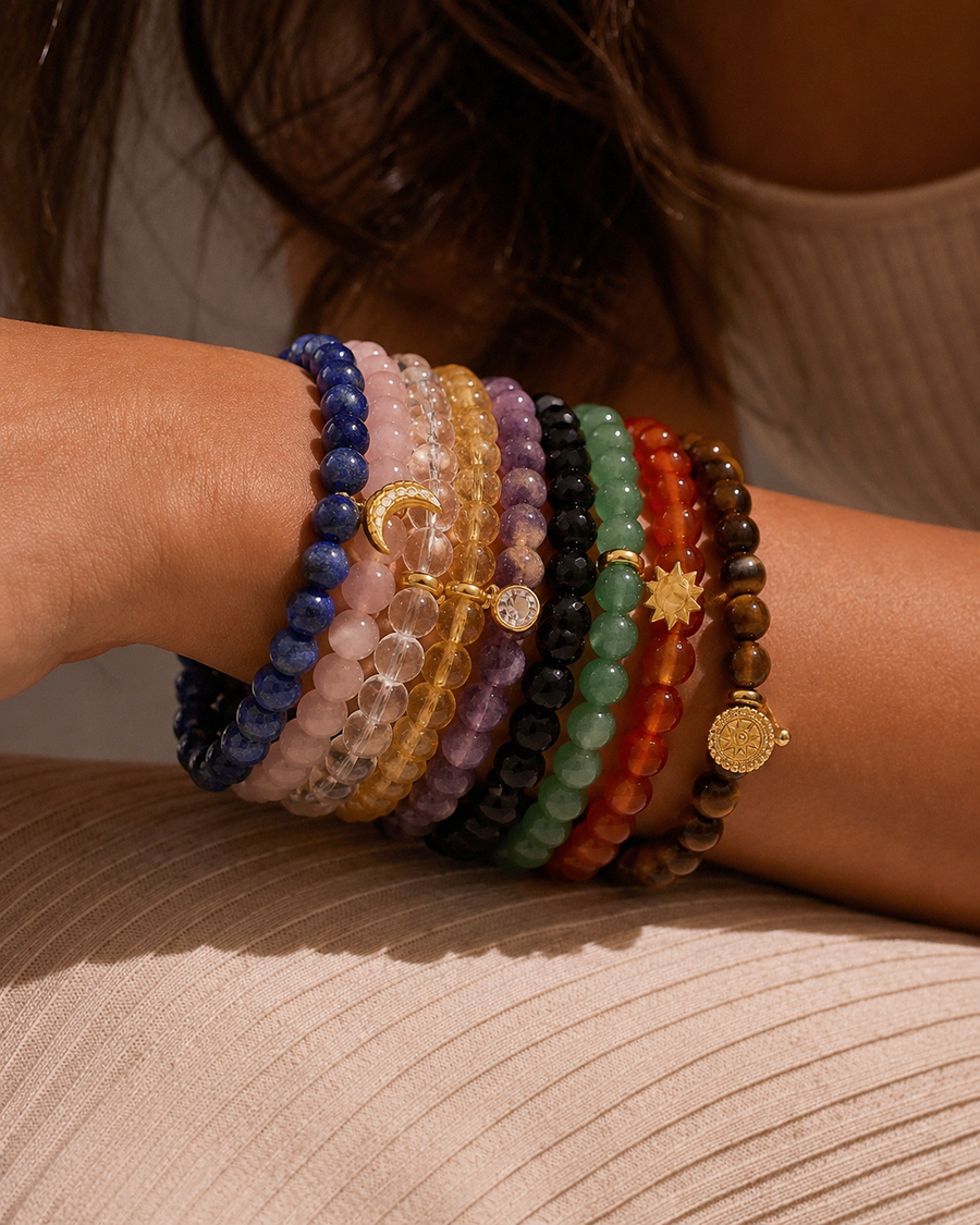 How to Stack Your Crystal Bracelets