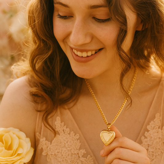 Heart of Gold Locket Necklace