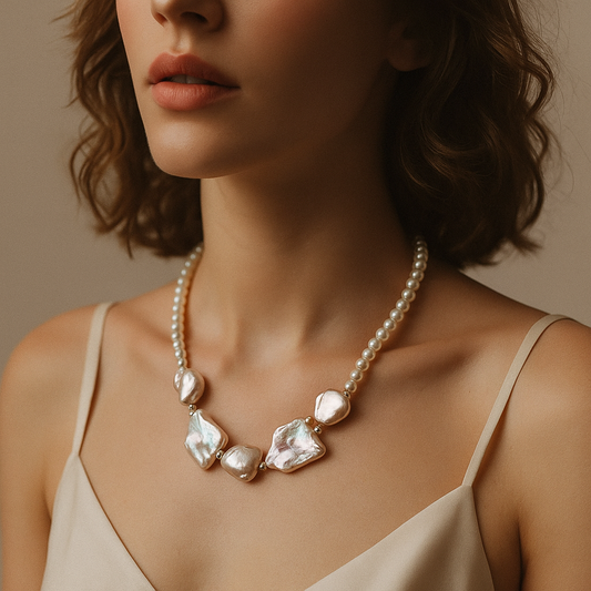Ethereal Baroque Pearl Necklace