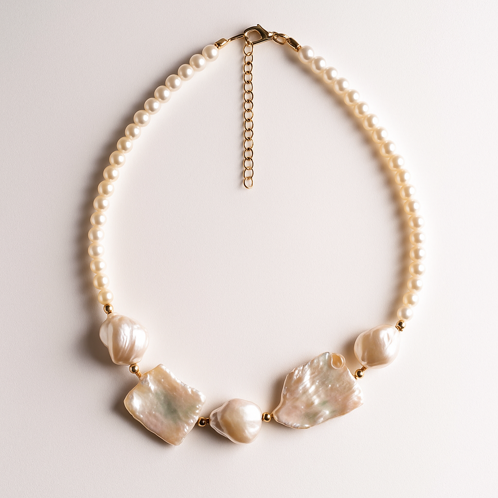 Ethereal Baroque Pearl Necklace