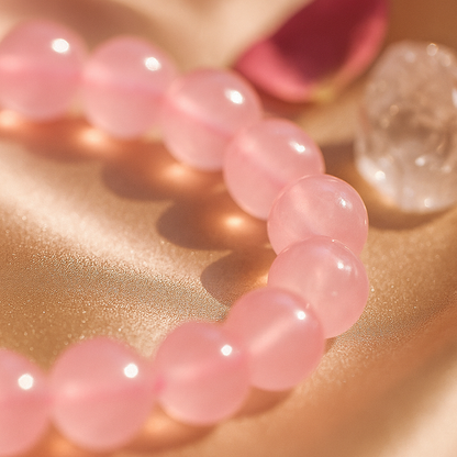 Rose Quartz Round Beads Bracelet - 8 mm