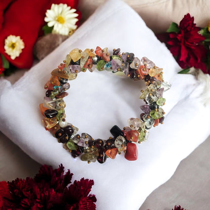 7 Chakra Crystal Chips Bracelet