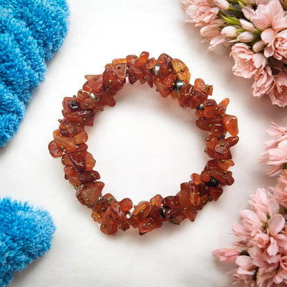 Carnelian Crystal Chips Bracelet
