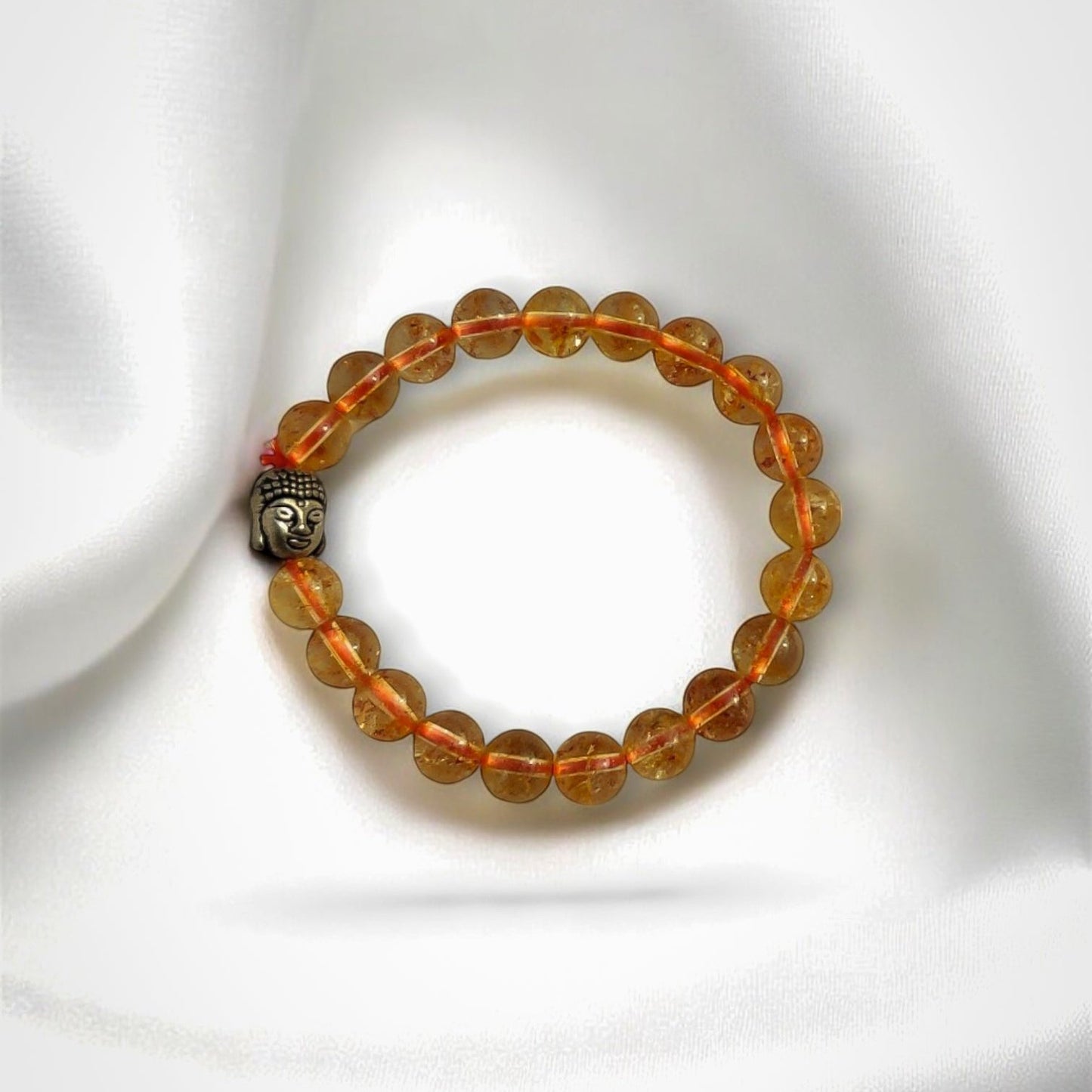Citrine Round Beads Bracelet - 8mm