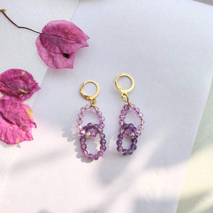 Amethyst Loopy Earrings