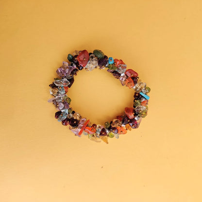 7 Chakra Crystal Chips Bracelet