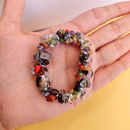 7 Chakra Crystal Chips Bracelet