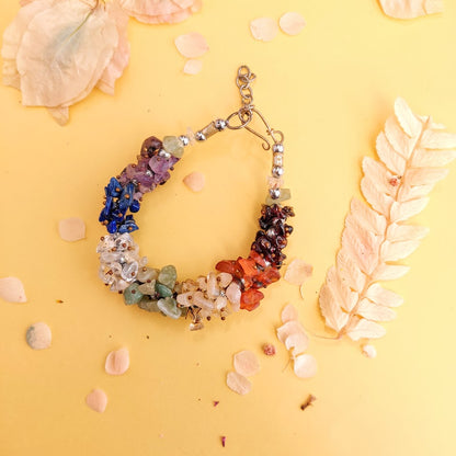 7 Chakra Crystal Chips Bracelet