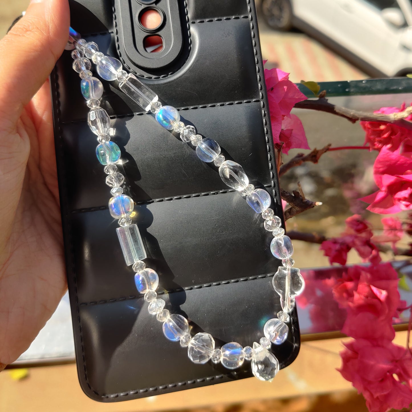 Crystal Glass Suncatcher Phone Charm