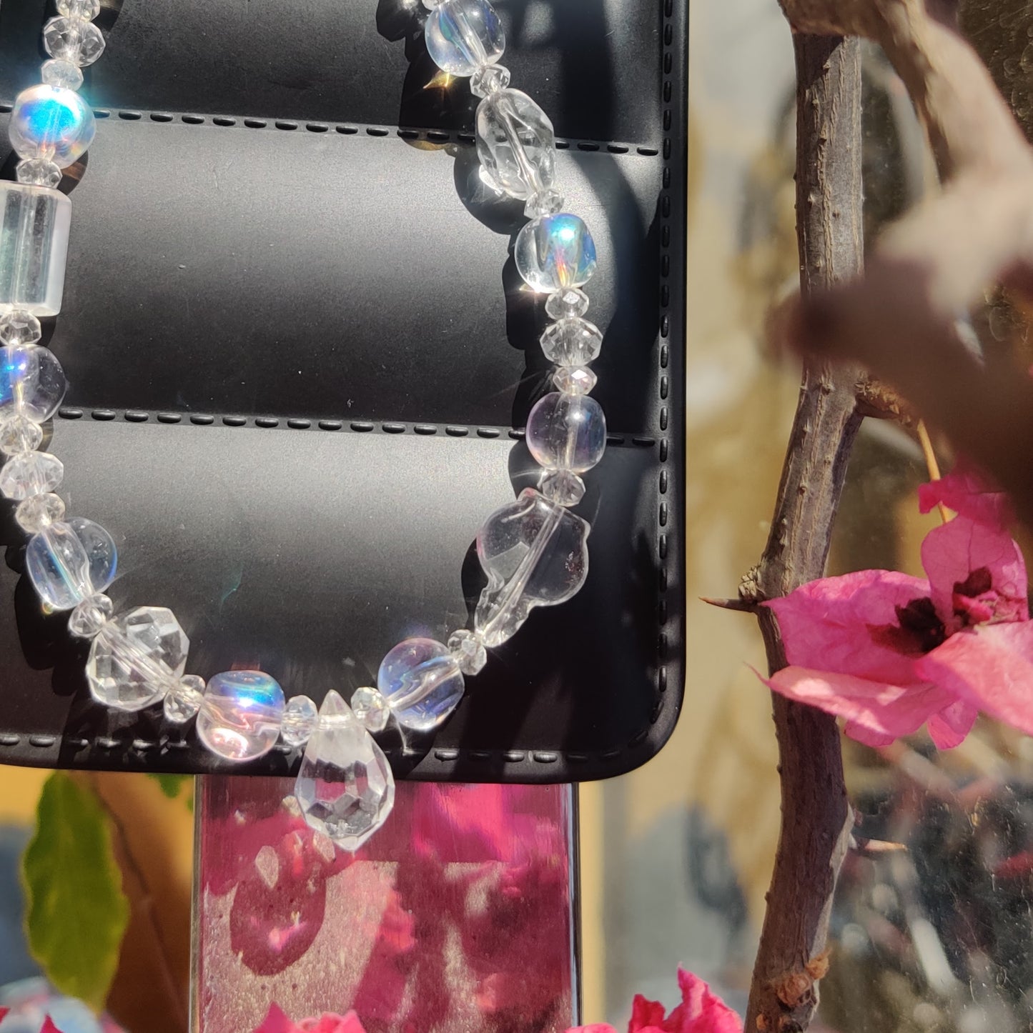 Crystal Glass Suncatcher Phone Charm