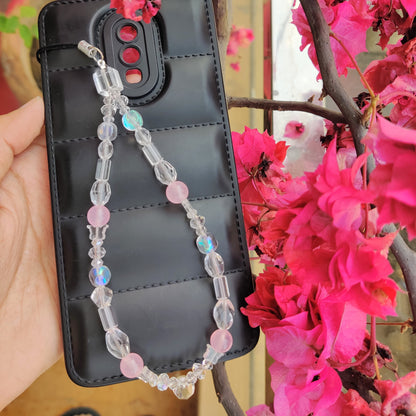 Pink Crystal Glass Suncatcher Phone Charm