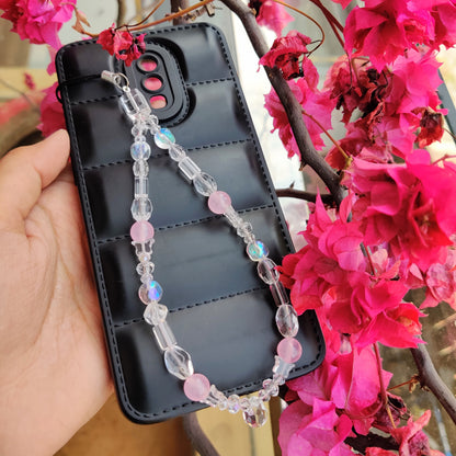 Pink Crystal Glass Suncatcher Phone Charm