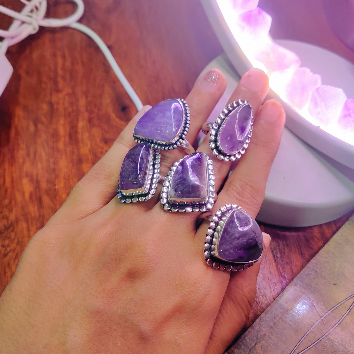Amethyst Adjustable Ring