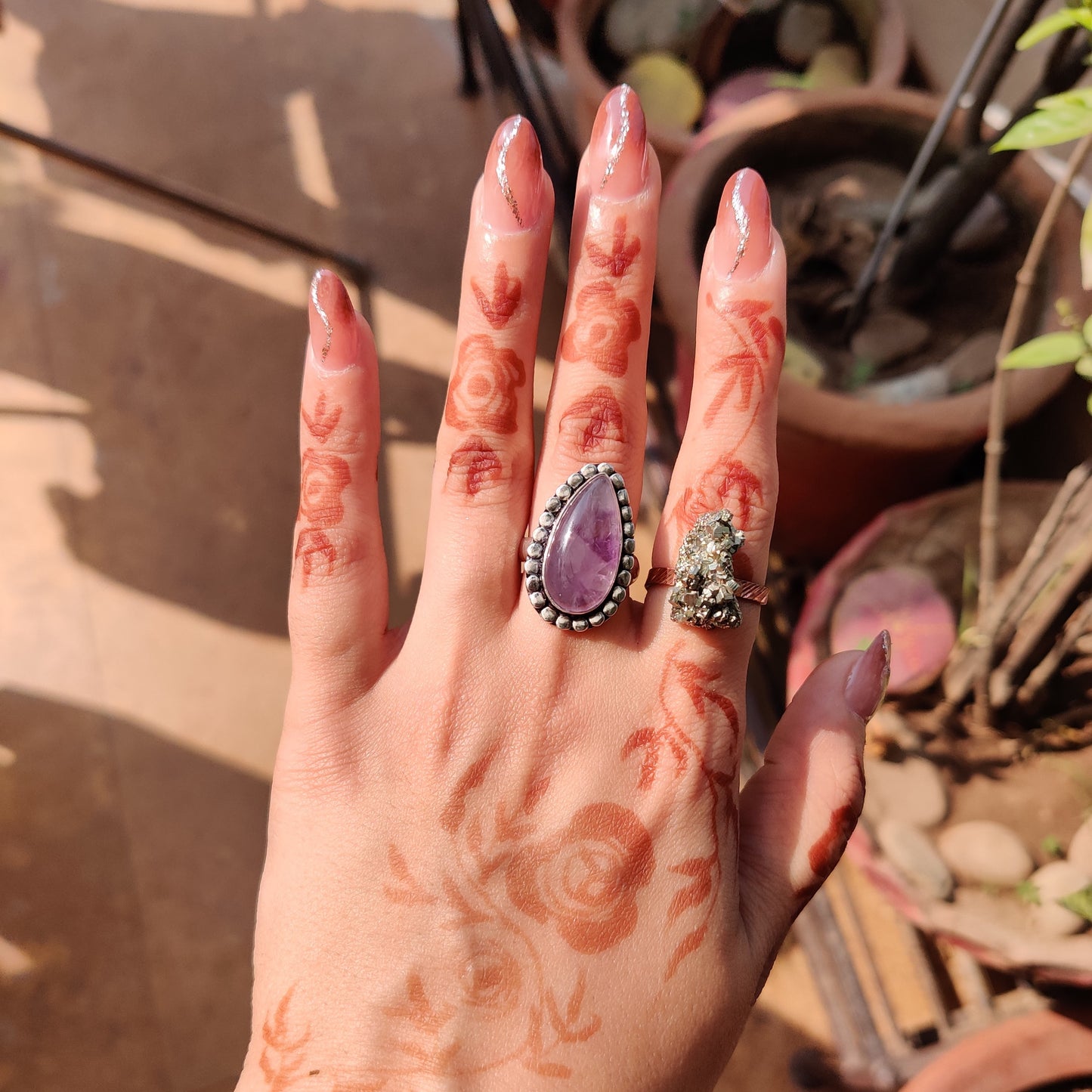 Amethyst Adjustable Ring