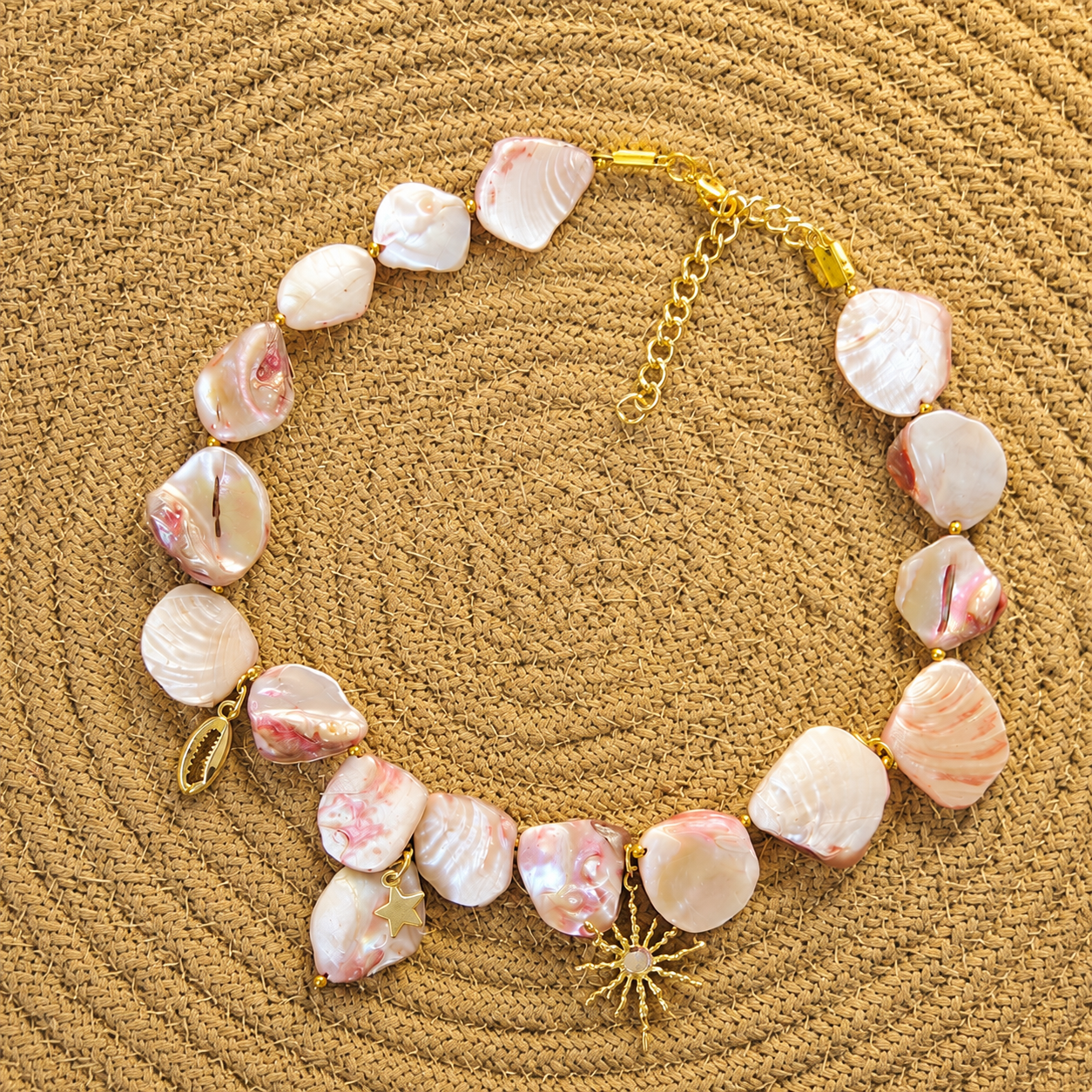 Amalfi Blush Pink Mother of Pearl Necklace