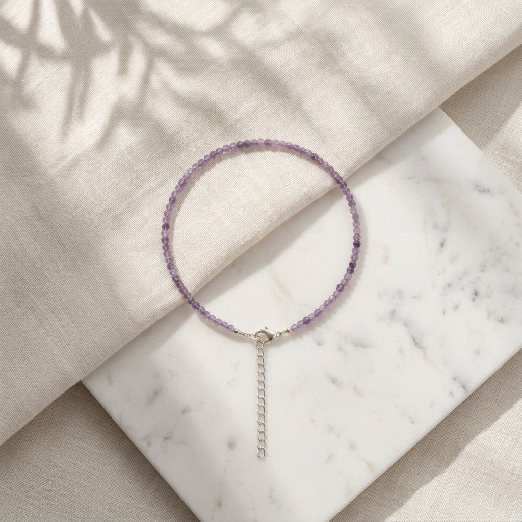Amara Amethyst Anklet