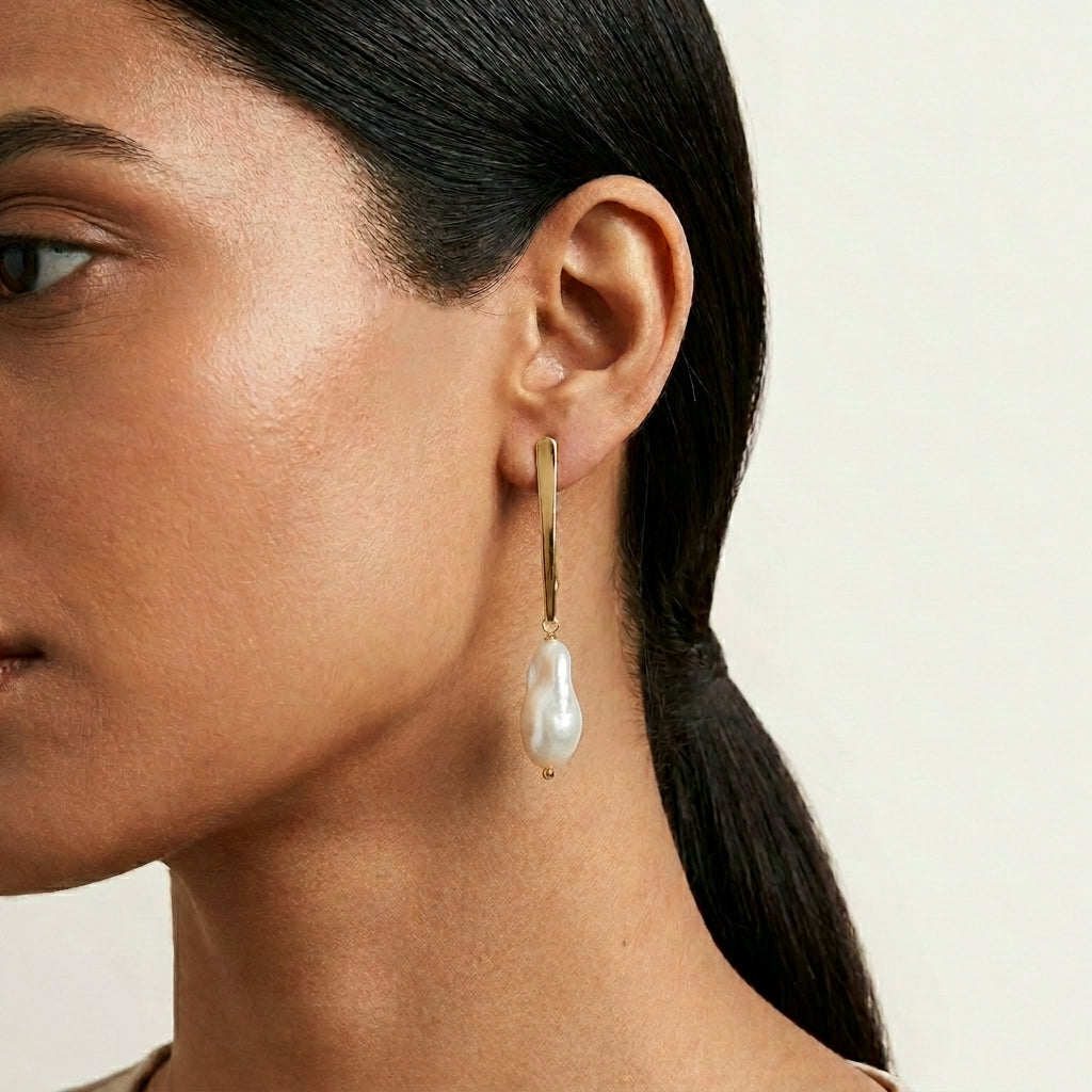 Aurelia Baroque Pearl Drop Earrings