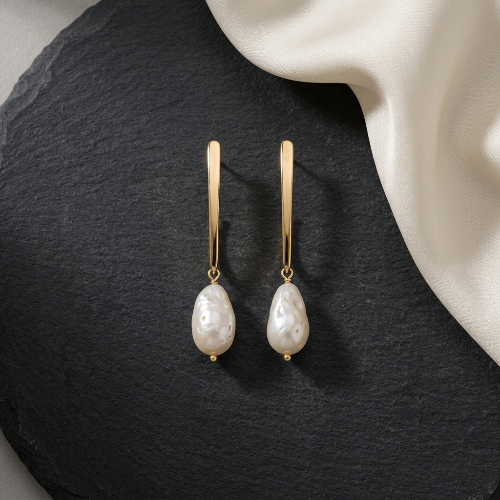 Aurelia Baroque Pearl Drop Earrings
