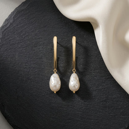 Aurelia Baroque Pearl Drop Earrings