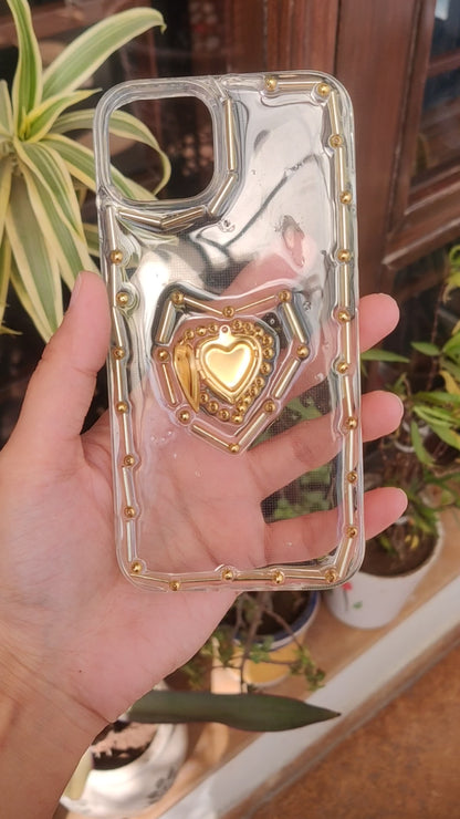 Clear Heart Locket iPhone Case